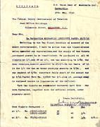 Tarnagulla Mechanics' Institute Ticket Tax Return 30 May 1930