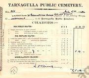 Tarnagulla Public Cemetery charges 1914