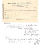 Borough of Tarnagulla Weighbridge Ticket c 1915