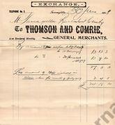 Thomson & Comrie invoice 30 June 1918