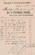 Invoice Thomas Page to Tarnagulla Presbyterian Church 28 March 1904