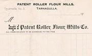 Invoice Tarnagulla Patent Roller Flour Mills Co. c 1915