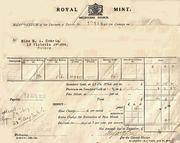 Receipt for sale of gold to Royal Mint 29 July 1932