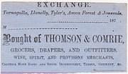 Thomson & Comrie Invoice c 1870