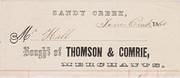 Thomson & Comrie Invoice 1860