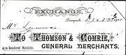 Thomson and Comrie 1901