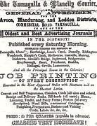Advertisement for The Tarnagulla and Llanelly Courier 12 February 1887