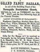 Grand Fancy Bazaar to aid the Presbyterian Church 1864