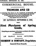Thomson & Co Advertisement