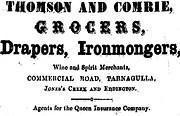Thomson & Comrie Advertisement 2 February 1867