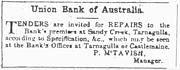 Union Bank, Tarnagulla, 1862.