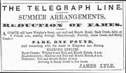 Telegraph Coach Line, 1860.