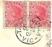 Postage Stamps, Tarnagulla, 1907