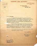 Letter dated 1956 from CFA to Les Williams.