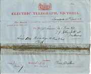 Telegram dated 10 March 1862 from Ross Brothers, Ironmongers of Tarnagulla, To James McEwan and Co., of Melbourne