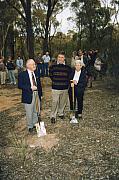 1994 Reef Mining NL Don Clark, Dick Sandner (GM), Lorna Goltz turning the first sod