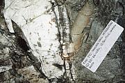 1996 Reef Mining NL-Drillhole RMD20 exposed underground