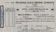 Dividend Gold Mining Company, 1937.