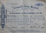 Share Certificate Tarnagulla Great Western, NL., dated 1942